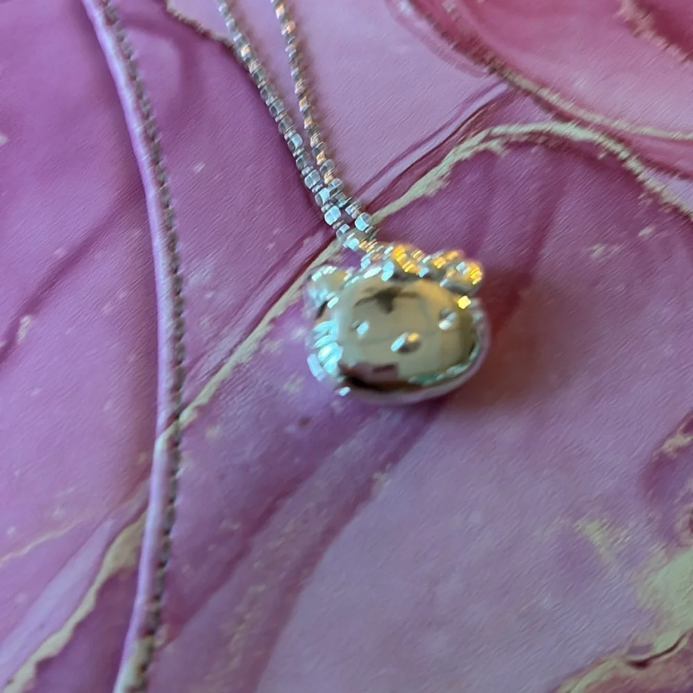 Hello Kitty Silver Tone Necklace